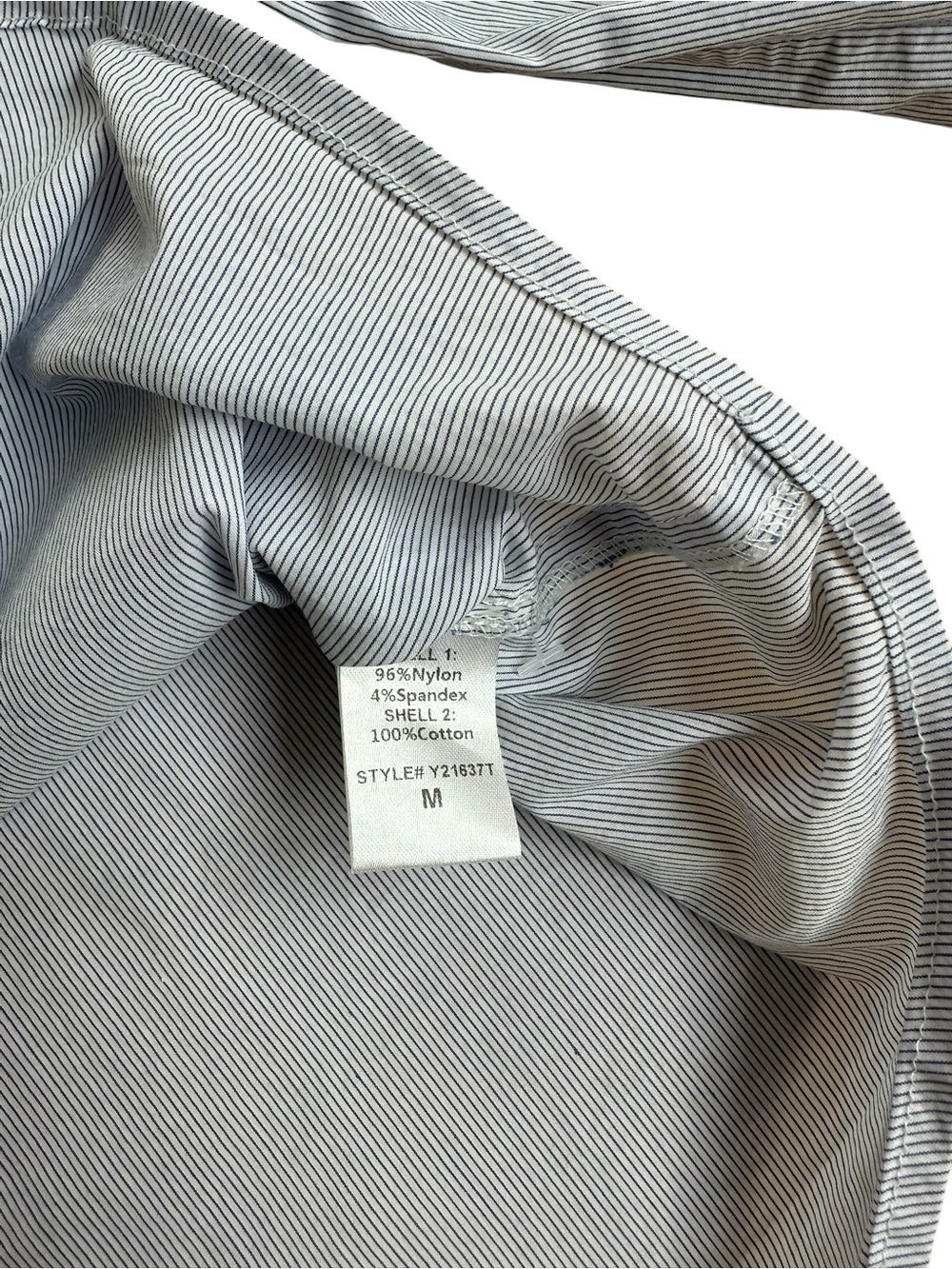 Tuckernuck Pomander Place Blue and White Pinstripe Button Up Shirt - Picture 5 of 5